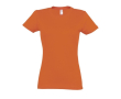 T-shirt femme personnalisé pour entreprise couleur orange