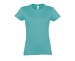 T-shirt femme personnalisé pour entreprise couleur turquoise