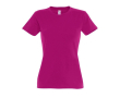T-shirt femme personnalisé pour entreprise couleur fuchsia