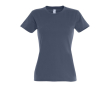 T-shirt femme personnalisé pour entreprise couleur bleu jean
