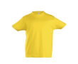 Modèle enfant de tee shirt publicitaire couleur jaune foncé