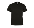 T-shirt promotionnel basique col V couleur noir