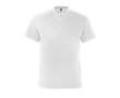 T-shirt promotionnel basique col V couleur gris clair chiné