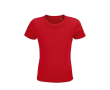 T-shirt taille enfant avec logo de la marque couleur rouge