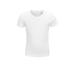 T-shirt taille enfant avec logo de la marque couleur blanc