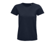T-shirt éco femme en matières organiques couleur bleu marine