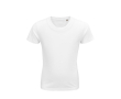 T-shirts écologiques pour cadeaux enfants couleur blanc