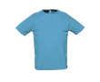 T-shirts de sport personnalisables couleur cyan