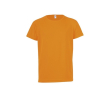 T-shirt imprimé avec logo pour enfant couleur orange