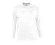 Tee shirt manches longues avec logo couleur blanc