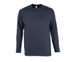 Tee shirt manches longues avec logo couleur bleu foncé