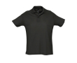 Polo en coton personnalisé avec la marque couleur noir