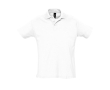 Polo en coton personnalisé avec la marque couleur blanc