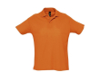 Polo en coton personnalisé avec la marque couleur orange