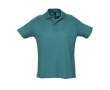 Polo en coton personnalisé avec la marque couleur turquoise
