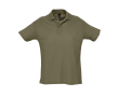 Polo en coton personnalisé avec la marque couleur vert militaire