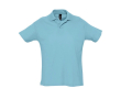 Polo en coton personnalisé avec la marque couleur bleu ciel