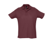Polo en coton personnalisé avec la marque couleur grenat
