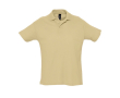 Polo en coton personnalisé avec la marque couleur marron clair