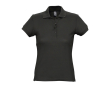 Polo femme personnalisable avec logo couleur noir