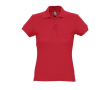 Polo femme personnalisable avec logo couleur rouge