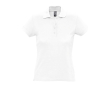 Polo femme personnalisable avec logo couleur blanc