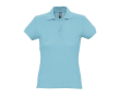 Polo femme personnalisable avec logo couleur bleu ciel