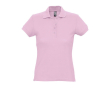 Polo femme personnalisable avec logo couleur rose clair