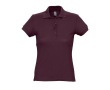 Polo femme personnalisable avec logo couleur grenat