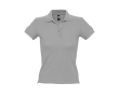 Polo personnalisé pas cher pour femme couleur gris