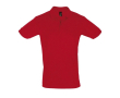 Polo floqué 100% coton pour entreprise couleur rouge