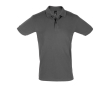 Polo floqué 100% coton pour entreprise couleur gris foncé