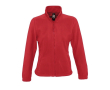Veste polaire femme avec le logo d'entreprise couleur rouge