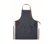 Tablier en jean avec 3 poches de 240 gr/m2 couleur bleu