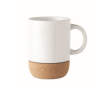 Mug pour sublimation avec base en liège couleur blanc