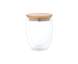 Tasse moderne avec couvercle en bambou couleur bois clair