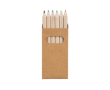 Boîte de 6 crayons de couleurs publicitaires couleur marron