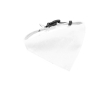 Collier bandana personnalisable avec logo couleur blanc