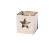 Bougie personnalisable pour Noël couleur bois clair