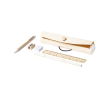 Trousse en bois naturel avec 5 accessoires couleur bois clair