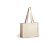 Sac en toile de jute avec longues anses couleur naturel