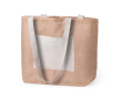 Sac en jute publicitaire avec poche avant couleur naturel