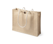 Joli sac en jute personnalisée avec logo couleur beige