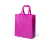 Sac résistant stratifié avec soufflet couleur fuchsia