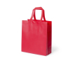 Sac résistant stratifié avec soufflet couleur rouge