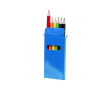 Boîte personnalisable avec crayons de couleurs couleur bleu
