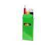 Boîte personnalisable avec crayons de couleurs couleur vert