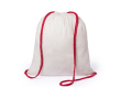 Sac publicitaire avec cordon de couleurs couleur rouge
