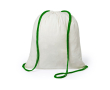 Sac publicitaire avec cordon de couleurs couleur vert