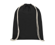 Sac personnalisable avec cordon blanc couleur noir